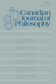 Canadian Journal of Philosophy Volume 27 - Issue 3 -
