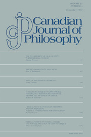 Canadian Journal of Philosophy Volume 27 - Issue 4 -