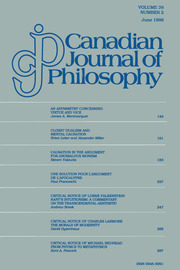 Canadian Journal of Philosophy Volume 28 - Issue 2 -