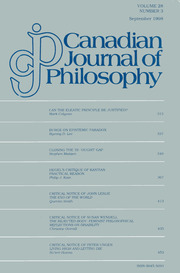 Canadian Journal of Philosophy Volume 28 - Issue 3 -