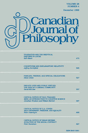Canadian Journal of Philosophy Volume 28 - Issue 4 -