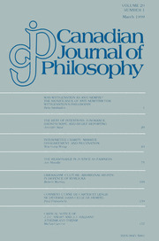 Canadian Journal of Philosophy Volume 29 - Issue 1 -