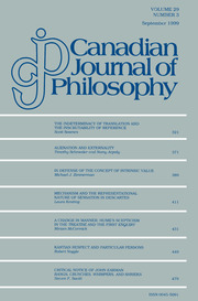 Canadian Journal of Philosophy Volume 29 - Issue 3 -