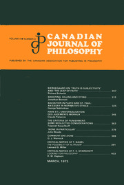 Canadian Journal of Philosophy Volume 2 - Issue 3 -