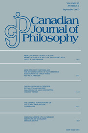 Canadian Journal of Philosophy Volume 30 - Issue 3 -