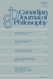 Canadian Journal of Philosophy Volume 31 - Issue 2 -
