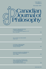 Canadian Journal of Philosophy Volume 31 - Issue 4 -