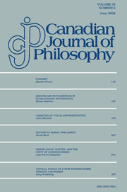 Canadian Journal of Philosophy Volume 32 - Issue 2 -