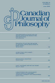 Canadian Journal of Philosophy Volume 33 - Issue 2 -
