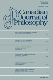 Canadian Journal of Philosophy Volume 34 - Issue 3 -