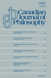 Canadian Journal of Philosophy Volume 35 - Issue 2 -