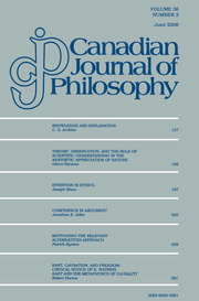 Canadian Journal of Philosophy Volume 36 - Issue 2 -