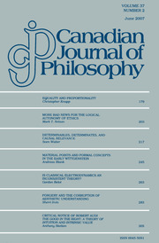 Canadian Journal of Philosophy Volume 37 - Issue 2 -
