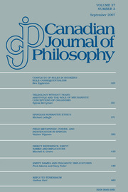 Canadian Journal of Philosophy Volume 37 - Issue 3 -