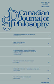 Canadian Journal of Philosophy Volume 38 - Issue 1 -