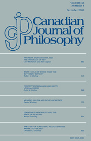 Canadian Journal of Philosophy Volume 38 - Issue 4 -