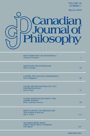 Canadian Journal of Philosophy Volume 39 - Issue 1 -