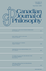 Canadian Journal of Philosophy Volume 39 - Issue 3 -