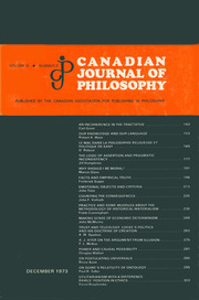 Canadian Journal of Philosophy Volume 3 - Issue 2 -
