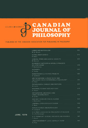 Canadian Journal of Philosophy Volume 3 - Issue 4 -