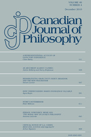 Canadian Journal of Philosophy Volume 40 - Issue 4 -