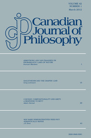 Canadian Journal of Philosophy Volume 42 - Issue 1 -