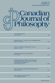 Canadian Journal of Philosophy Volume 42 - Issue 3-4 -