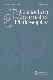 Canadian Journal of Philosophy Volume 43 - Issue 1 -