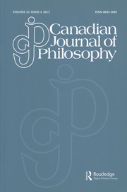 Canadian Journal of Philosophy Volume 43 - Issue 4 -
