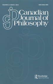 Canadian Journal of Philosophy Volume 44 - Issue 2 -