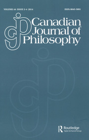 Canadian Journal of Philosophy Volume 44 - Issue 3-4 -