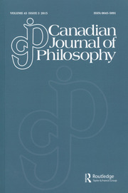 Canadian Journal of Philosophy Volume 45 - Issue 3 -