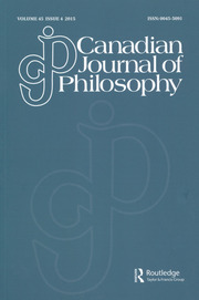 Canadian Journal of Philosophy Volume 45 - Issue 4 -