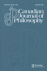 Canadian Journal of Philosophy Volume 46 - Issue 2 -