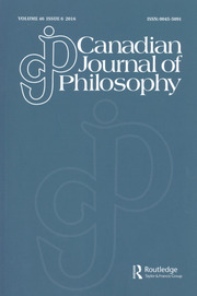 Canadian Journal of Philosophy Volume 46 - Issue 6 -