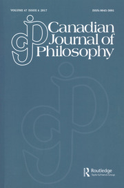 Canadian Journal of Philosophy Volume 47 - Issue 4 -