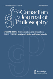 Canadian Journal of Philosophy Volume 48 - Issue 3-4 -  Special issue: Representation and Evaluation