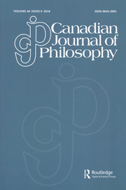 Canadian Journal of Philosophy Volume 48 - Issue 6 -