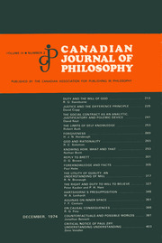 Canadian Journal of Philosophy Volume 4 - Issue 2 -