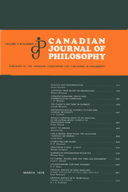 Canadian Journal of Philosophy Volume 4 - Issue 3 -