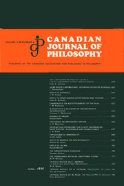 Canadian Journal of Philosophy Volume 4 - Issue 4 -