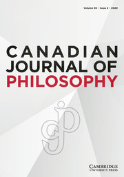 Canadian Journal of Philosophy Volume 50 - Issue 2 -