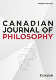 Canadian Journal of Philosophy Volume 50 - Issue 7 -