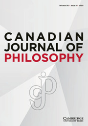 Canadian Journal of Philosophy Volume 50 - Issue 8 -