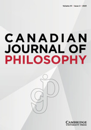 Canadian Journal of Philosophy Volume 51 - Issue 2 -