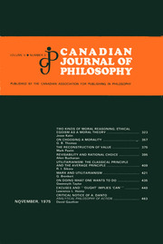 Canadian Journal of Philosophy Volume 5 - Issue 3 -