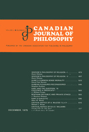 Canadian Journal of Philosophy Volume 5 - Issue 4 -