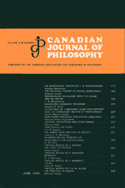 Canadian Journal of Philosophy Volume 6 - Issue 2 -
