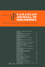 Canadian Journal of Philosophy Volume 8 - Issue 2 -