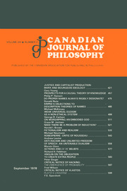 Canadian Journal of Philosophy Volume 8 - Issue 3 -